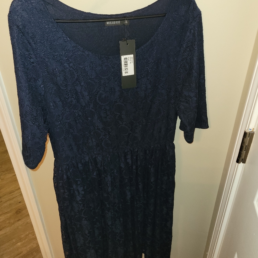 Navy Blue Lace Vintage Dress bought from Unique Vintage but not their brand